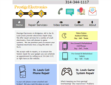 Tablet Screenshot of prestige-electronics.com